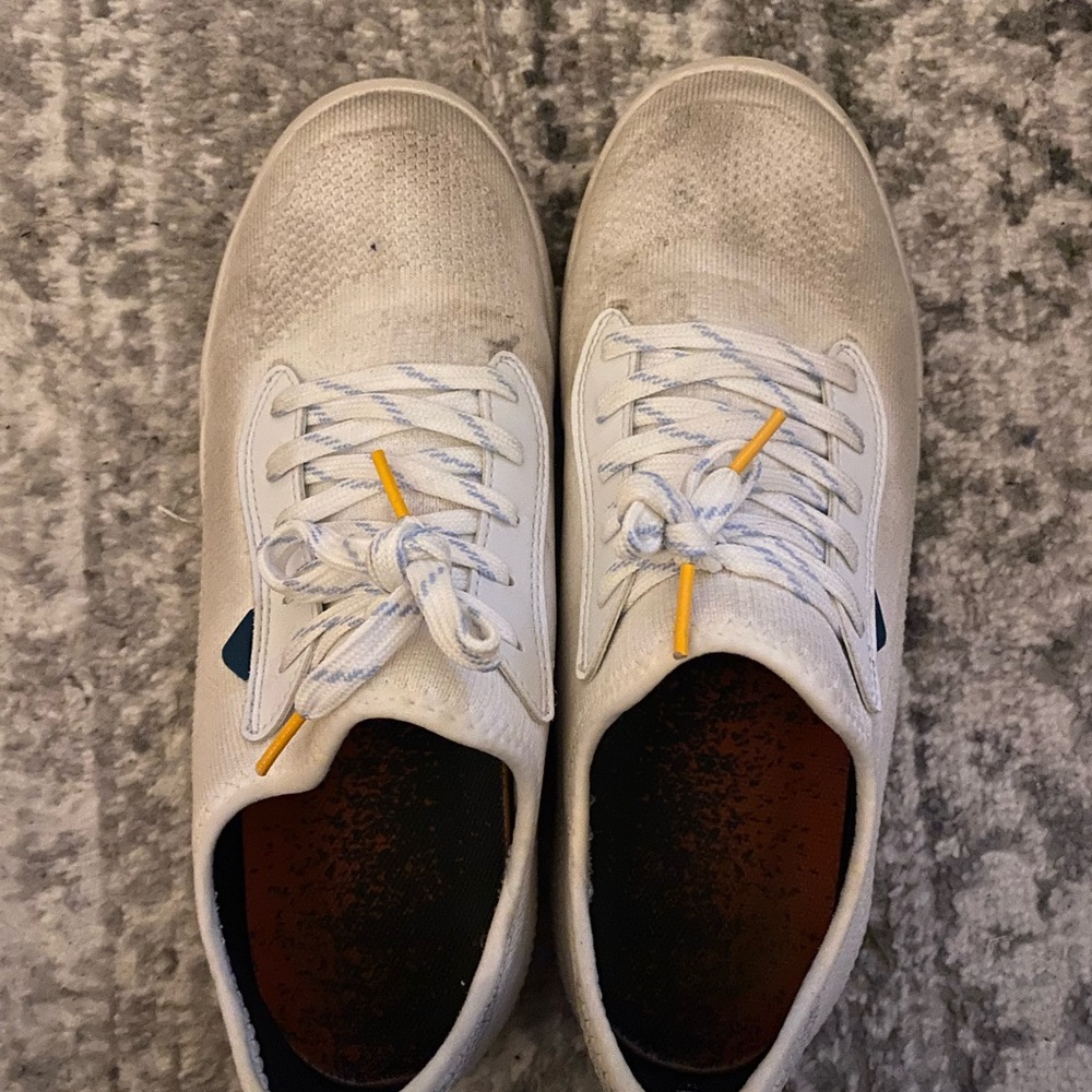 Vessi White and Blue Men's Sneakers